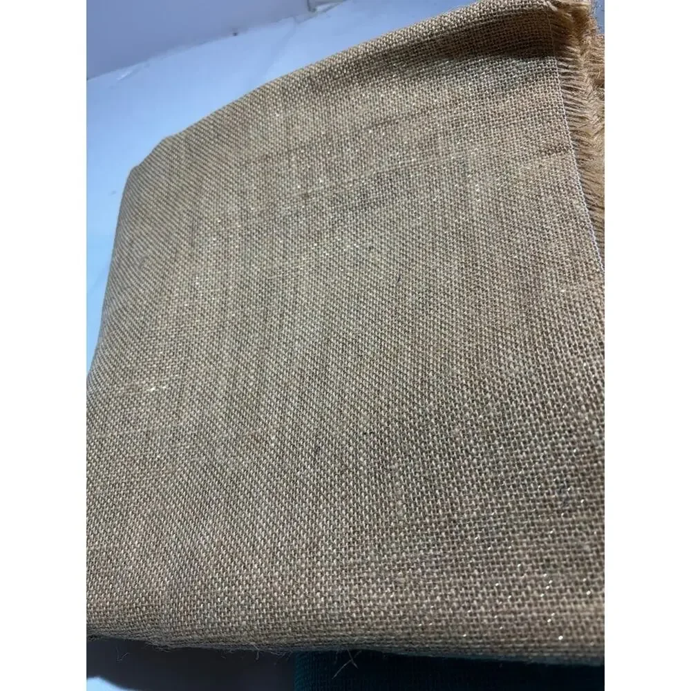 Set of Three Woven Burlap Pieces 46x184 inches